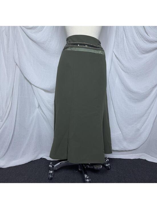 Wish Dresses & Skirts - Olive Green Sequined Midi Skirt Size 18